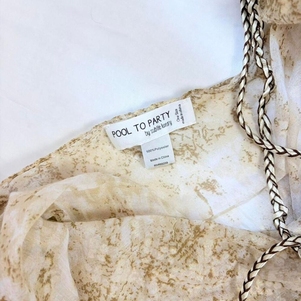 pool to party | cream + gold snakeskin print halter coverup - Picture 7 of 7